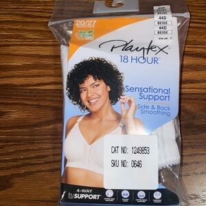Playtex 18 Hour 44D Sensational Support Side Back Smoothing Wirefree Bra 20/27